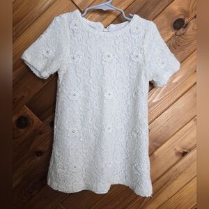 Chloe Ivory Floral Lace Kids Dress Size 4